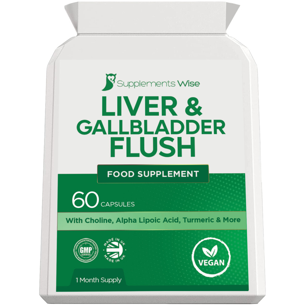 Liver & Gallbladder Support 60 Capsules Detox With Choline, NAC, ALA