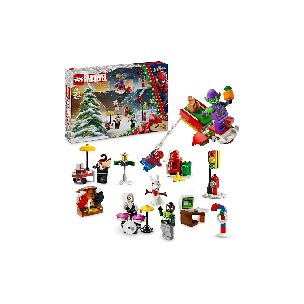 LEGO Marvel Spider-Man Advent Calendar 2024, Buildable Christmas Countdown Toy for Kids,