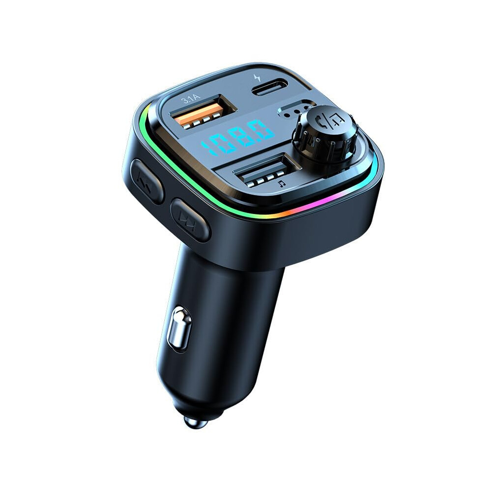 Chronus Bluetooth Car Adapter, In-Car Bluetooth Fm Transmitter, Wireless Audio Streaming, Car Charger, Supports Hands-Free Calling And Multi-Device 6976918045980