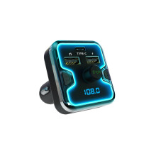 Chronus Car and Driver Bluetooth FM Transmitter for Car, Dual USB & Type C PD 18W Car Charger Wireless Car Adapter Receiver Siri Google Alexa