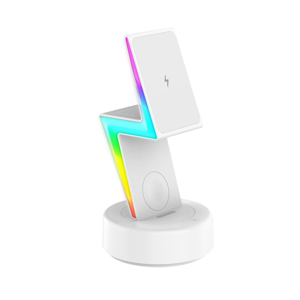 Chronus 15W Wireless Magnetic Fast Charging Station For Iphone 16 15 14 13 Pro Max And Apple Watch Series Qi Charging Stand Dock For Airpods 6976918046215