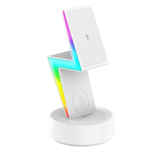 Station de charge sans fil rapide magnétique Apple Qi, blanche