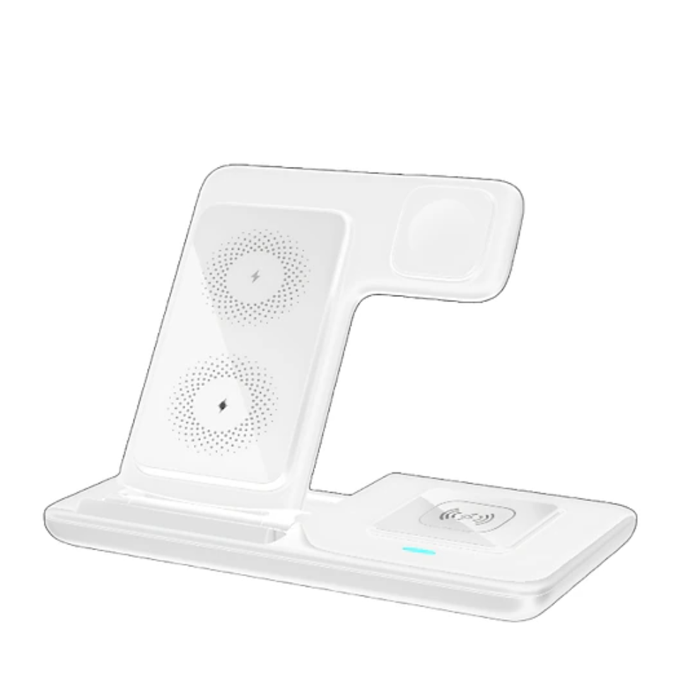 Chronus Wireless Charging Station For Multi-Device Charging Station Apple And Samsung, Apple Watch, Airpods(White) White 6976918046277