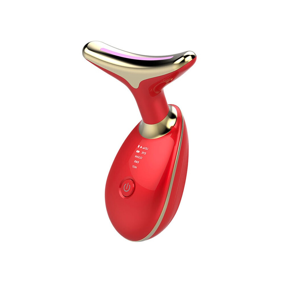 Chronus Red "Enhance Your Skincare Routine: Pulse Facial Rf Massager For Deep Hydration And Radiance"(Red)