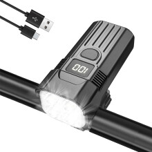 Chronus Bike Lights Front LED Torch, 3000LM Super Bright & 22 Hrs Rechargeable Lightweight - Bicycle Lights IPX68 Waterproof 6 Modes Road Mountain
