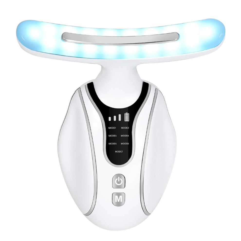 Chronus White Latest Electric Facial Massager Â Ems Neck & Face Lifting Device With 7 Massage Modes(White)