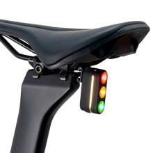 Smart Bike Tail Light Type-C Rechargeable LED Bike Taillight Bike Rear Light Bicycle Rear Cycling Safety Flashlight, 5 Light Mode Options(Black)