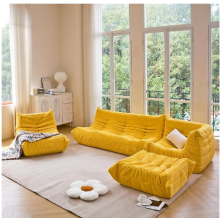(grey, Single seater) Togo sofa compression sofa set lazy floor sofa memory foam ergonomic fireplace chair suitable for bedroom living room salon office customizable