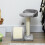 PawHut PawHut Cat Tree Scratching Post Activity Centre Climber Hanging Ball Grey 7