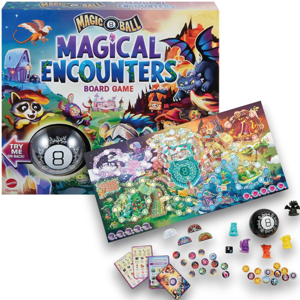 Mattel Magic 8 Ball Magical Encounters Cooperative Board Game