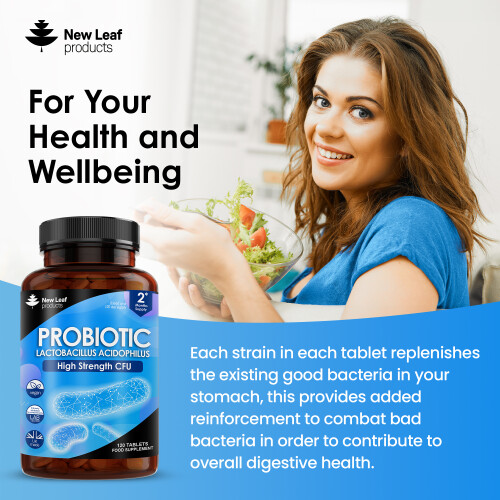 New Leaf Product Probiotic Supplements Acidophilus Tablets - Digestive & Gut Health 2