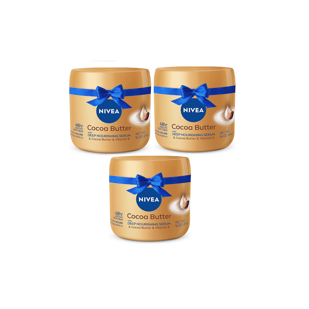 Nivea Body Cream Cocoa Butter 5 In 1 Moisture Dry Skin 400ml 3 x Tubs Bulk Buy