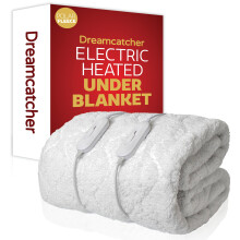 Dreamcatcher King Size Electric Blanket Dual Control Fitted Polar Fleece Heated Bed Underblanket 203 x 152cm 3 Heat Settings