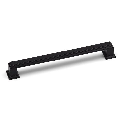 (160mm Handle) Black Square Cabinet Bar Handle & Matching Knob