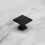 (Square Knob) Black Square Cabinet Bar Handle & Matching Knob 3