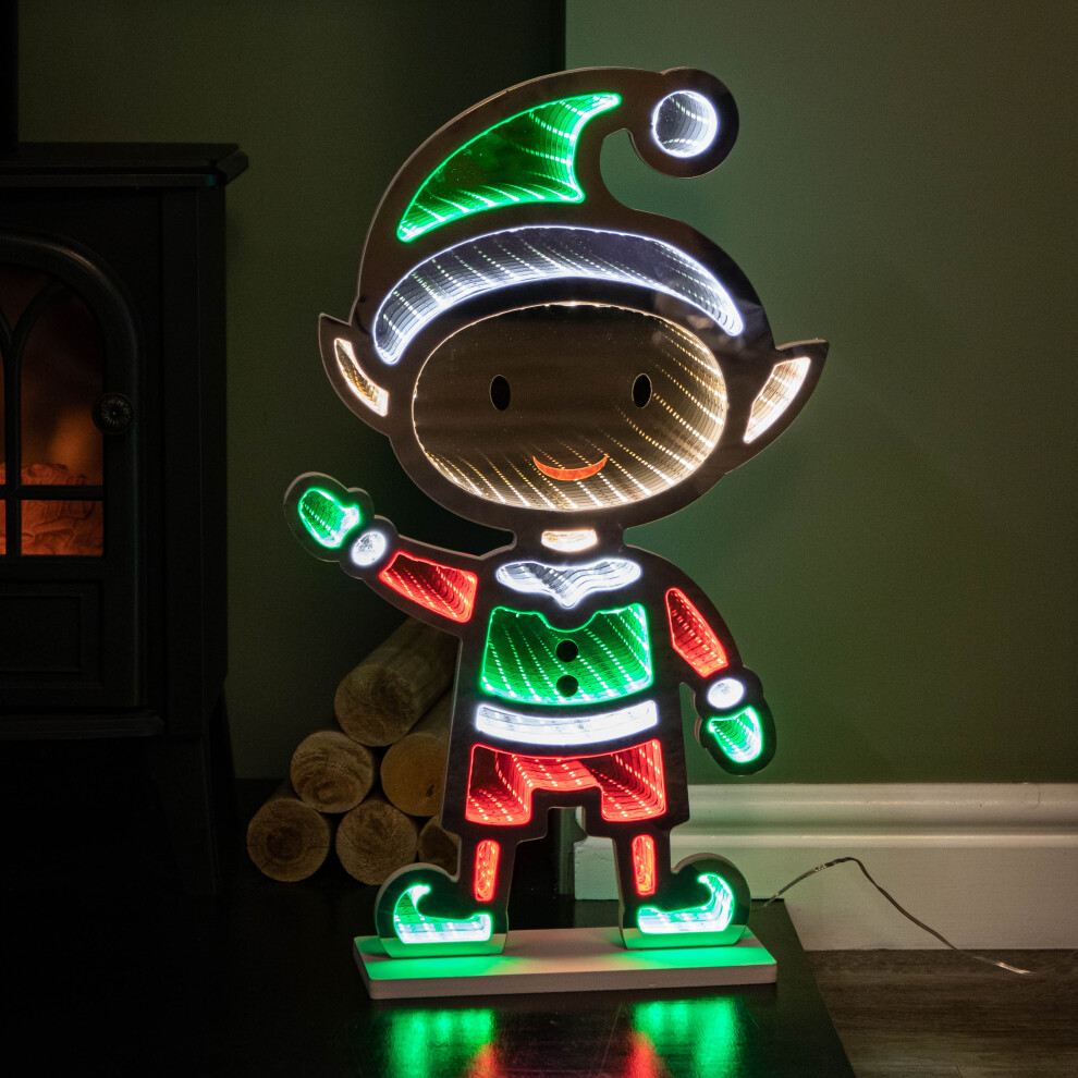 B&Q -  60Cm Light Up Standing Elf Infinity Christmas Decoration With Multi-Coloured Leds - Image 5