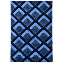 (Navy Blue , 200 cm x 270cm) 3D Shaggy Rugs for Living Room Red Blue Mat
