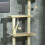 PawHut PawHut Floor To Ceiling Cat Tree 6-Tier with Scratch Post Bed Hammock Beige 8