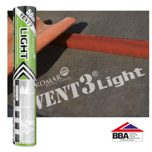 Vent 3 Light High Performance Breathable Membrane Dark Grey 1.5m x 50m 2