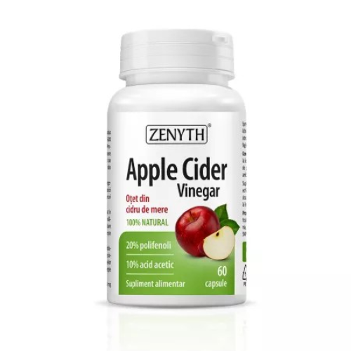 Otet din cidru  mere 60 caps. Apple cider vinegar