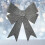 Large Silver Tinsel Christmas Bow Tinsel Door Tree Bow Decoration 49cm 1