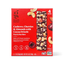 Good & Gather Cashews, Cherries and Almond with Cocoa Drizzle Bars 4ct