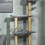 PawHut PawHut Floor To Ceiling Cat Tree 6-Tier with Scratch Post Bed Hammock Grey 7