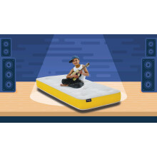 (Yellow, Memory Spring Mattress) Jumpi Kids Bunkbed 3ft Single Mattress Breathable
