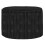 (Black) Footstool Cord Beanbag Oval Pouffe Filled Ottoman 1