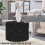 (Black) Footstool Cord Beanbag Oval Pouffe Filled Ottoman 6