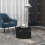 (Black) Footstool Cord Beanbag Oval Pouffe Filled Ottoman 8