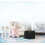 (Black) Footstool Cord Beanbag Oval Pouffe Filled Ottoman 9