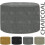 (Charcoal) Footstool Cord Beanbag Oval Pouffe Filled Ottoman 3