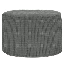 (Charcoal) Footstool Cord Beanbag Oval Pouffe Filled Ottoman