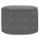 (Charcoal) Footstool Cord Beanbag Oval Pouffe Filled Ottoman 1