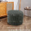 (Charcoal) Footstool Cord Beanbag Oval Pouffe Filled Ottoman 5