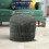 (Charcoal) Footstool Cord Beanbag Oval Pouffe Filled Ottoman 7