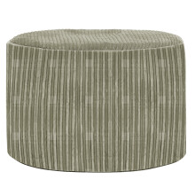 (Mink) Footstool Cord Beanbag Oval Pouffe Filled Ottoman