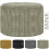 (Mink) Footstool Cord Beanbag Oval Pouffe Filled Ottoman 3