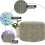 (Mink) Footstool Cord Beanbag Oval Pouffe Filled Ottoman 4
