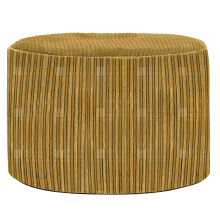 (Mustard / Gold) Footstool Cord Beanbag Oval Pouffe Filled Ottoman