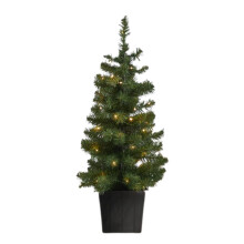 Pre-Lit Artificial Potted Christmas Tree 3ft With 40 Warm White LED's,