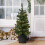 Pre-Lit Artificial Potted Christmas Tree 3ft With 40 Warm White LED's, 8