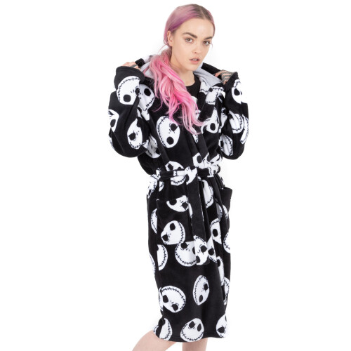Disney (Medium) Disney The Nightmare Before Christmas Bathrobe (Womens Black) 1