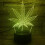 3D Lamp, 420 Marijuana Cannabis Weed Pot Leaf Night Light with 7 Colors Changing 7