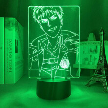 3D Night Light Anime Illusion Attack On Titan Jean Kirstein Light for Bedroom Decoration Kids Gift Attack On Titan LED Night Light Lamp Led Night Ligh