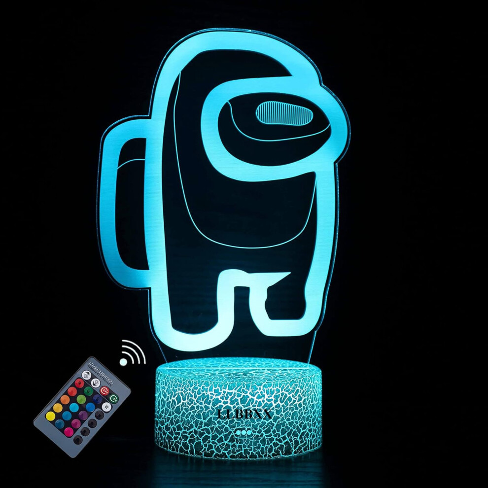 3D Lamps Night Lights Among Us Toys for Boys Kids Xmas Gifts Room Led 16 Color Remote Control Marvel lamp Lovers for Bar Bedroom Living Room with USB