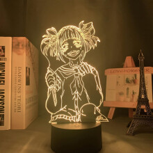 3D Night Lights led Himiko Toga Led Night Light Anime My Hero Academia Lamp for Kids Bedroom Decor Himiko Toga 3D Lamp Birthday Gift Manga Table Lamp(