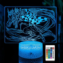 Demon Slayer Night Light Kidâs Room LED DÃcor Lamp with Remote control/16 Colors as Birthday Gifts or Present for Boys/Girls/Baby (Night Light-1