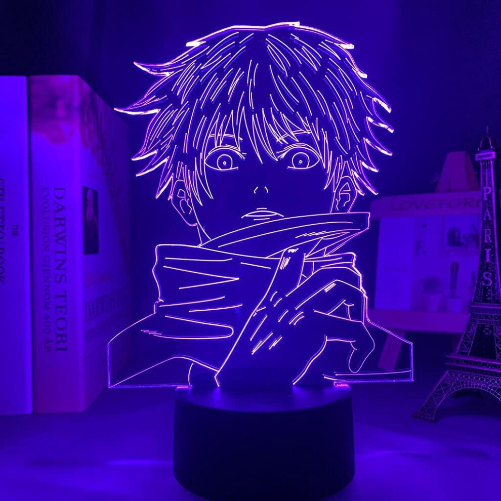 Veeki 3D Led Night Anime Satoru Gojo Lamp Jujutsu Kaisen Led Night Lamp For Room Decor Lamp Led Night For Kids Leludnst Light